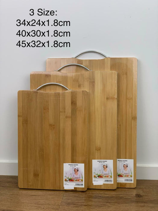 Large Bamboo Chopping Board for Kitchen Serving Cutting Boards Set Wooden Wood