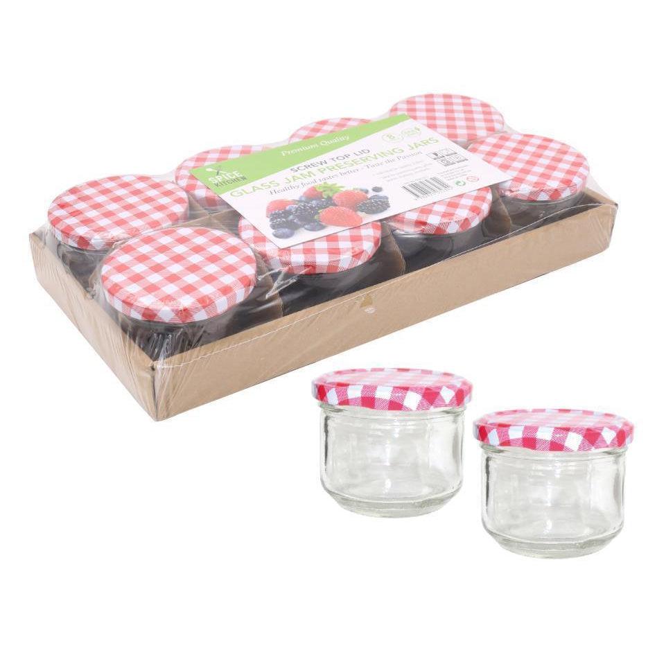 Clear Glass Jars Screw Top Lid Jam Honey Storage Jar Preserve Food Container