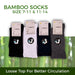 Bamboo Socks Wide Loose Top Diabetic Sock Men s7-14 Black Navy White Grey