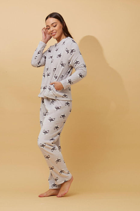 Women Pyjamas Pyjama Set Soft Plush Fleece Warm Winter Sleepwear Pajamas s8-18