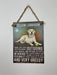 Yellow Labrador Dog Sign Metal Wall Hanging Dogs Sign Colourful Home Decor 27cm