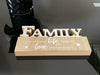 Family Table Sign Plaque Wood Home Signs Table Centerpiece Farmhouse Decor 19cm