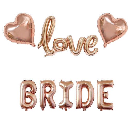 Bride Love Foil Balloons Rose Gold Bridal Shower Decorations Balloon Wedding Hen