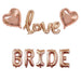 Bride Love Foil Balloons Rose Gold Bridal Shower Decorations Balloon Wedding Hen