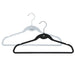 Plastic Space Saving Hangers Thin Black White Hanger Closet Organizer Pack of 10