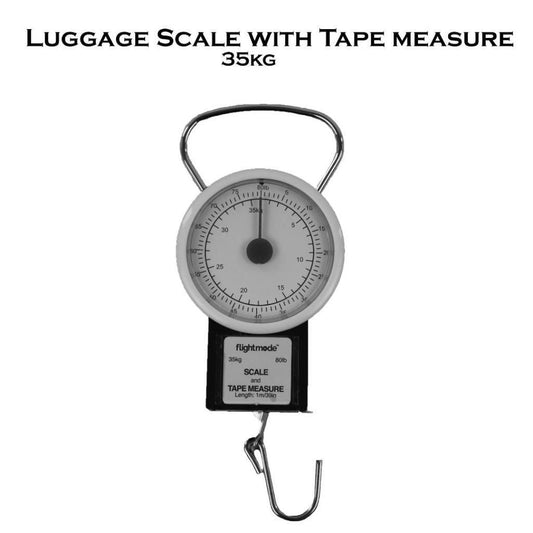 Travel Luggage Scale Manual Fishing 35kg Weight with Hook, Tape Measure Portable