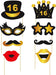 16th Birthday Photo Booth Props Funny Party Supplies Decorations 30pc Gold Black