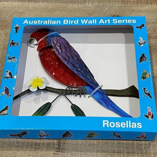 Rosellas Metal Bird Wall Art 3D Birds Hanging Home Garden Decor Sculpture