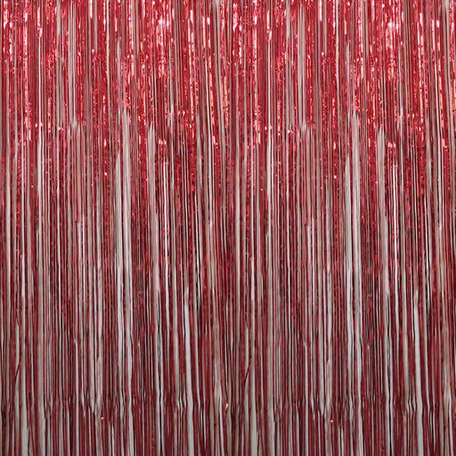 Foil Metallic Fringe Tinsel Curtain Red Backdrop Door Party Decorations Decor