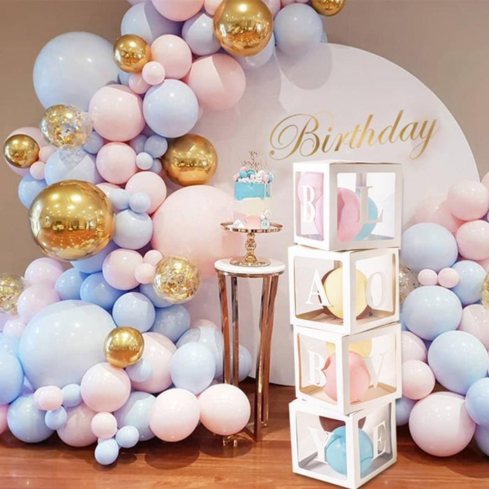 Balloon Box with LOVE BABY ONE Boxes Cube for Baby Shower Birthday