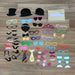 Photo Booth Props Set for Wedding Birthday Party Mustache Hats Glasses Lips 60pc