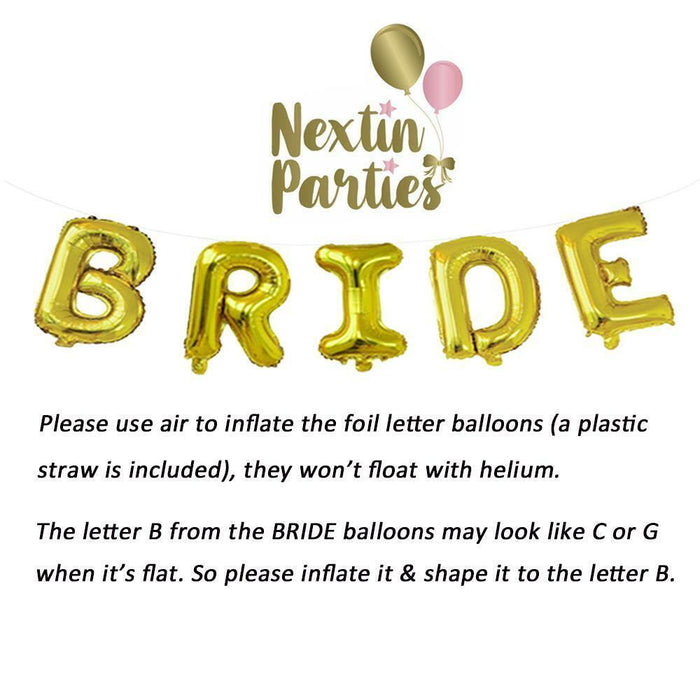 Gold Bride Foil Balloons Rose Gold Bridal Shower Decorations Balloon Wedding