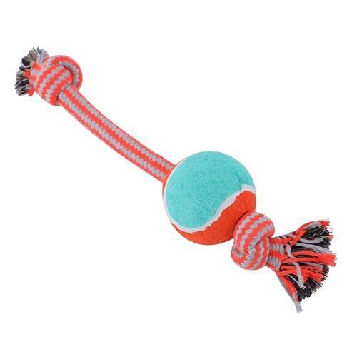 Dog Toys with Tennis Ball Rope Tough Dog Chew Toy for Aggressive Chewers 24cm