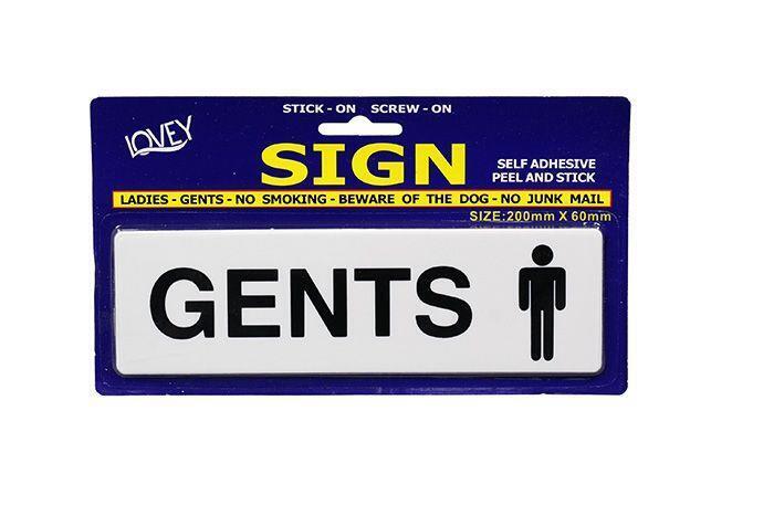 Gents Ladies Toilet Signs Self Adhesive White Restroom Sign Office Restaurant 2p